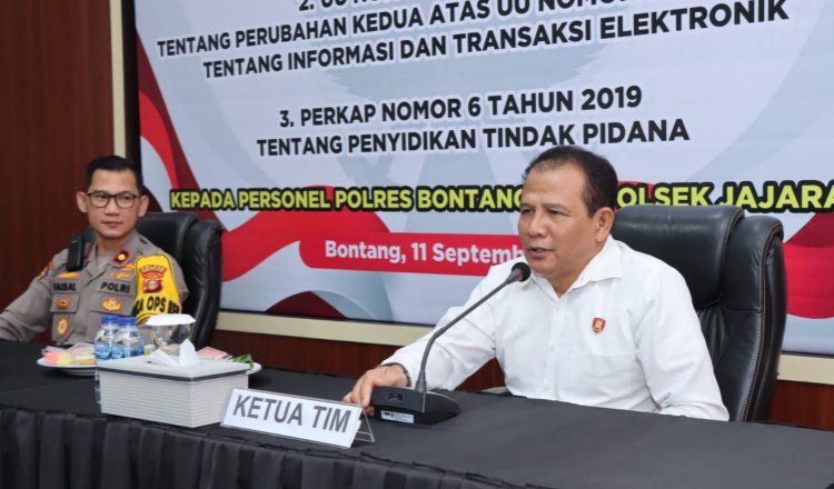 Memperkuat Kompetensi Hukum Kepolisian, Sosialisasi PHBPK Personel Polres Bontang