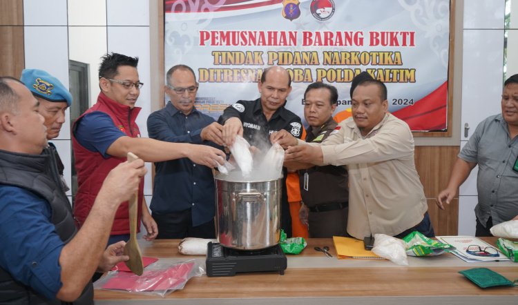 Polda Kaltim Musnahkan Barang Bukti 5 Kg Sabu