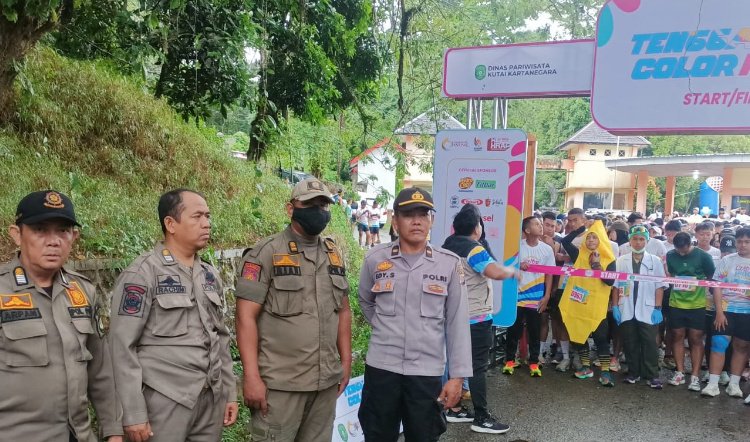 Polsek Tenggarong Pastikan Keamanan dan Kelancaran Color Run 2024