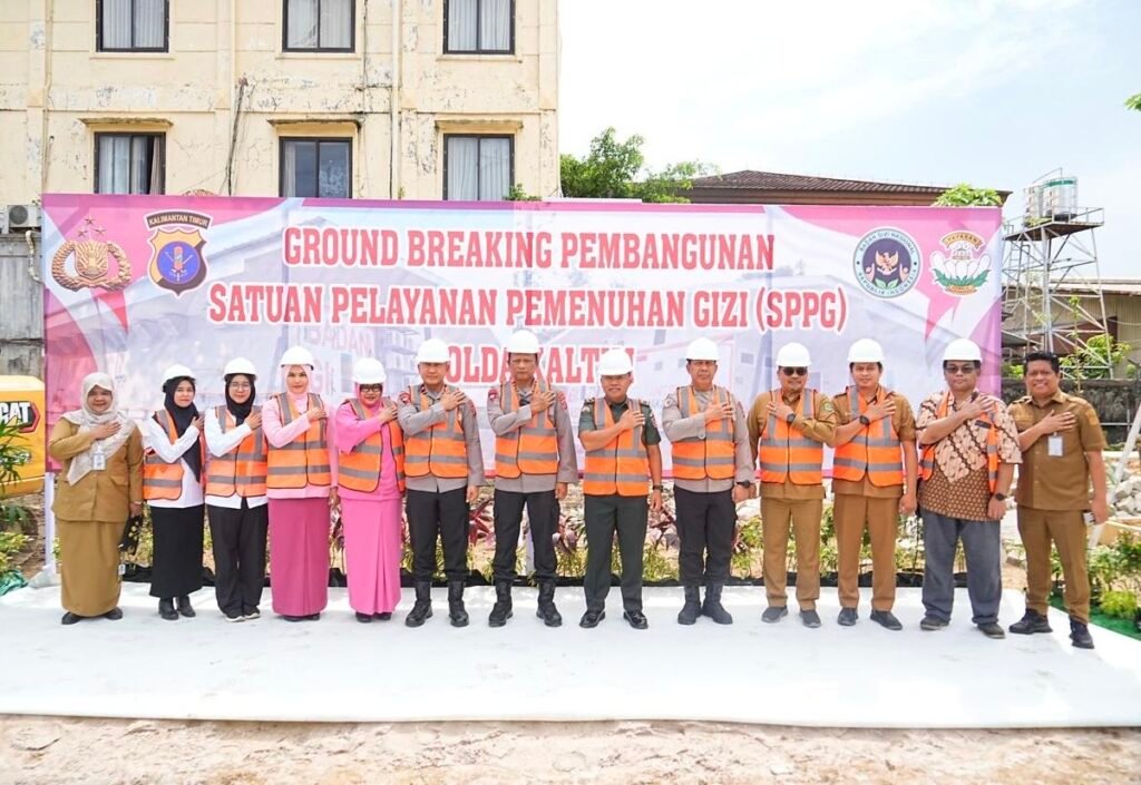 Kapolda Kaltim Lakukan Ground Breaking Pembangunan SPPG di Kawasan Stal Kuda Balikpapan