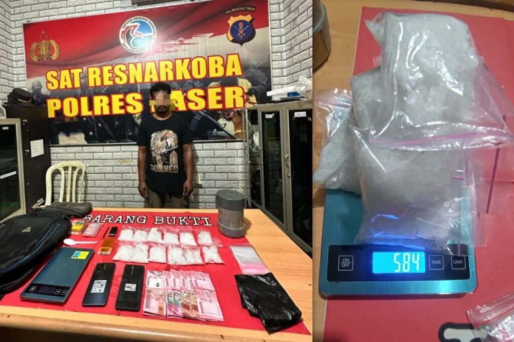 Polres Paser Ungkap Kasus 584 Gram Sabu dari Tangan Pengedar
