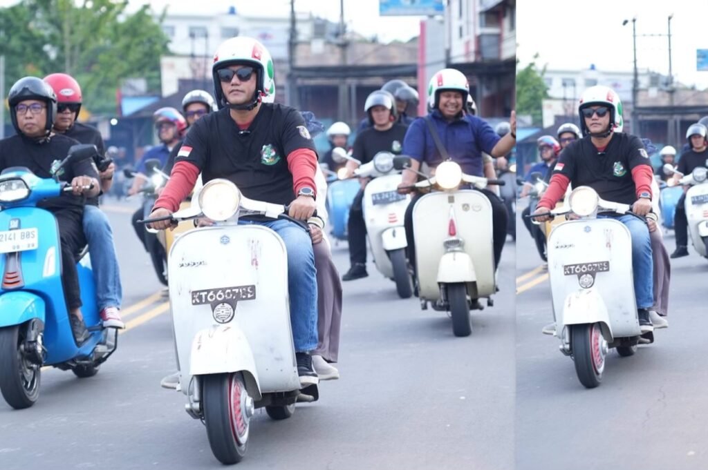 Merakyat, Bervespa dari Rumjab, Wagub Bersama Ratusan Scooter Jalin Keakraban