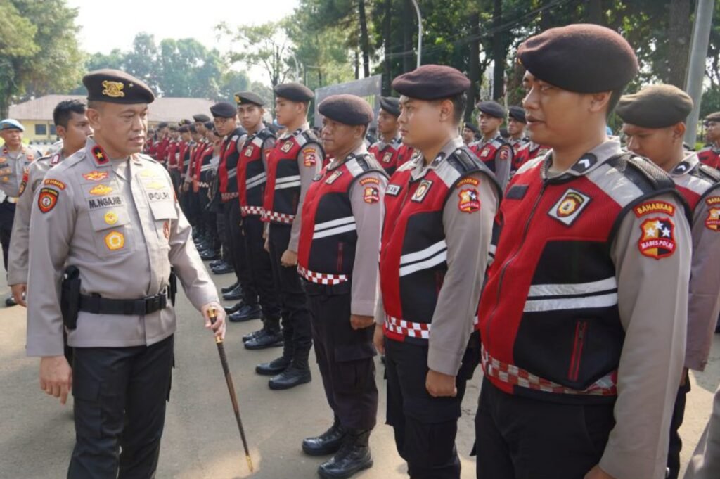 Apel Pengecekan Kesiapan personel Korsabhara Baharkam Polri Dalam May Day