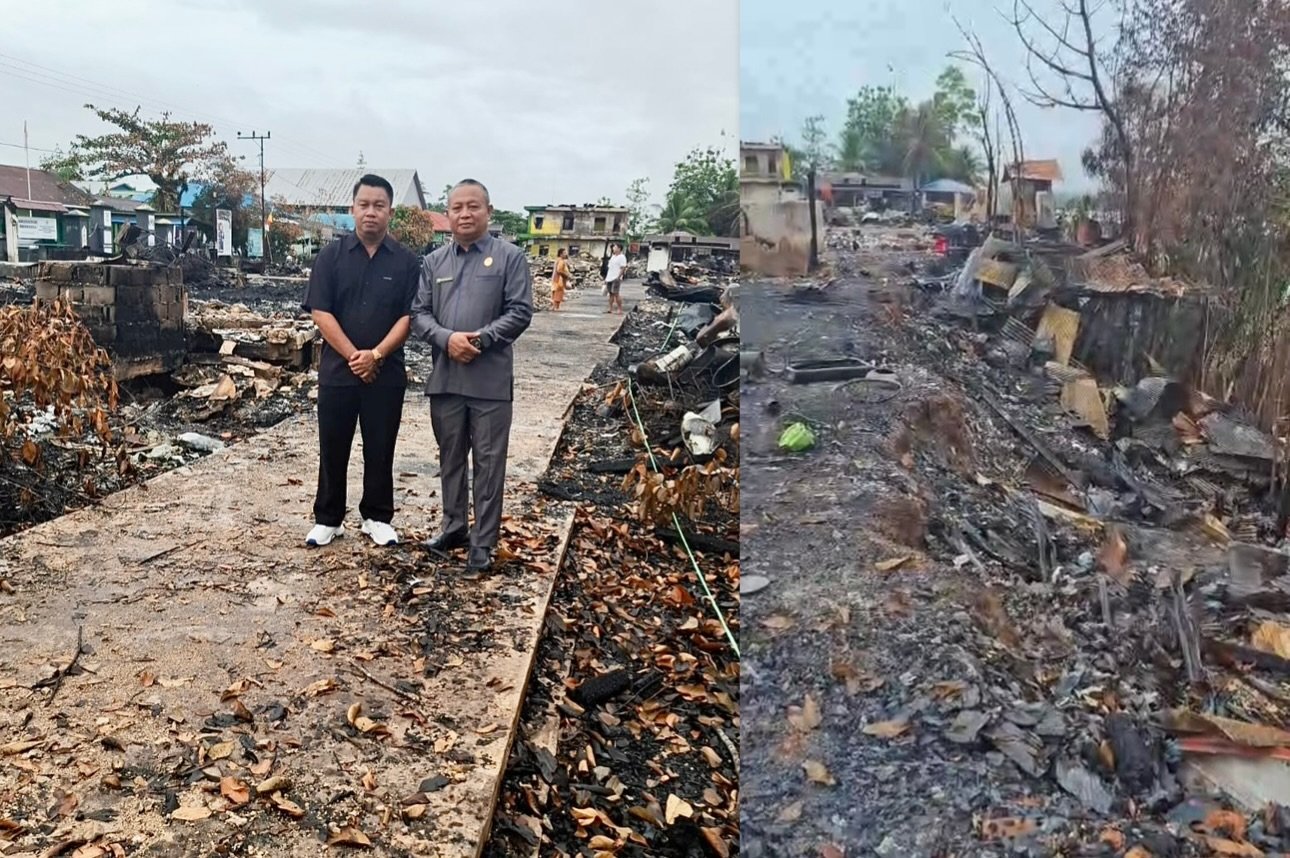 PAN Peduli Rakyat, H Agus dan Nanang Serahkan Bantuan Musibah Kebakaran di Long Iram