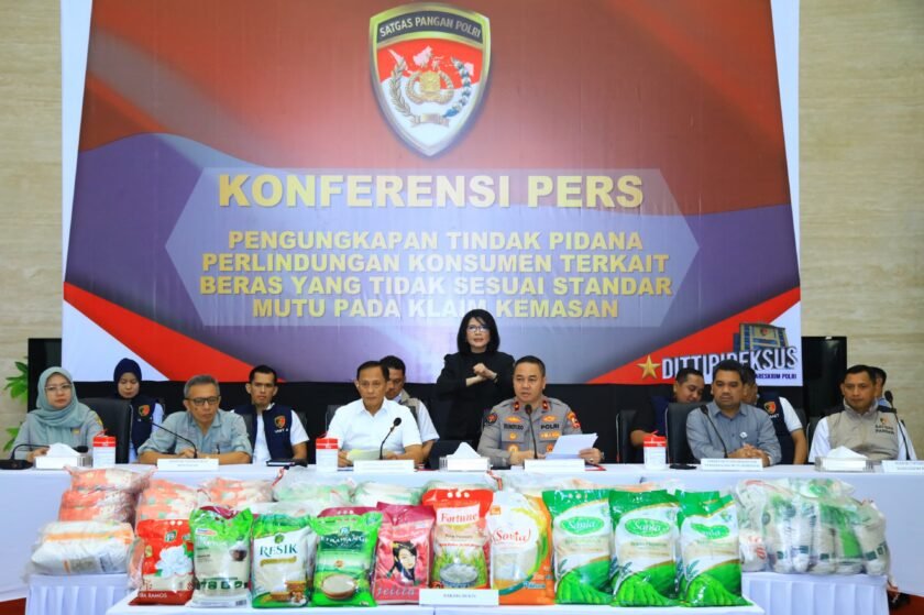 Satgas Pangan Polri Ungkap Praktik Curang Penjualan Beras, Rugikan Masyarakat Rp99,35 Triliun