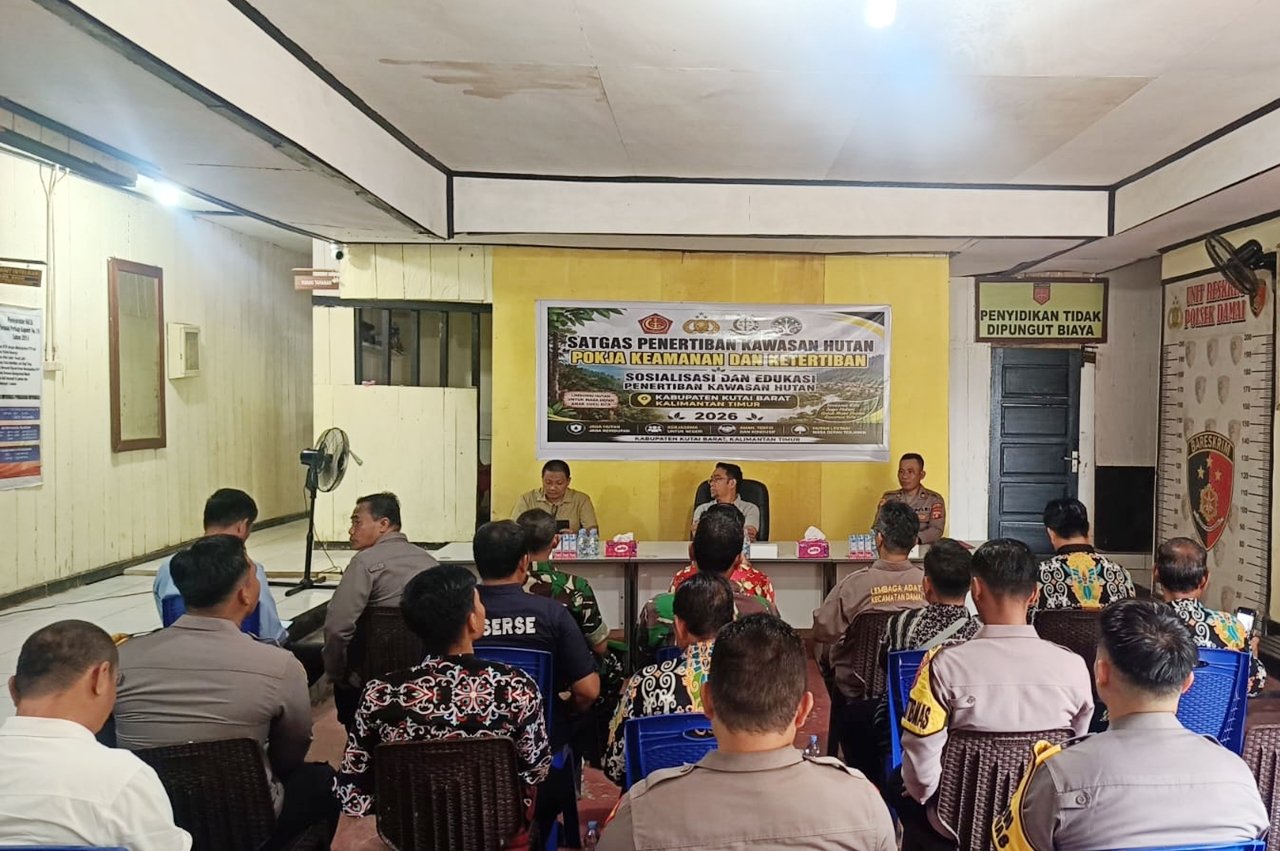 Satgas PKH Sosialisasi dan Edukasi Penertiban Kawasan Hutan di Polsek Damai
